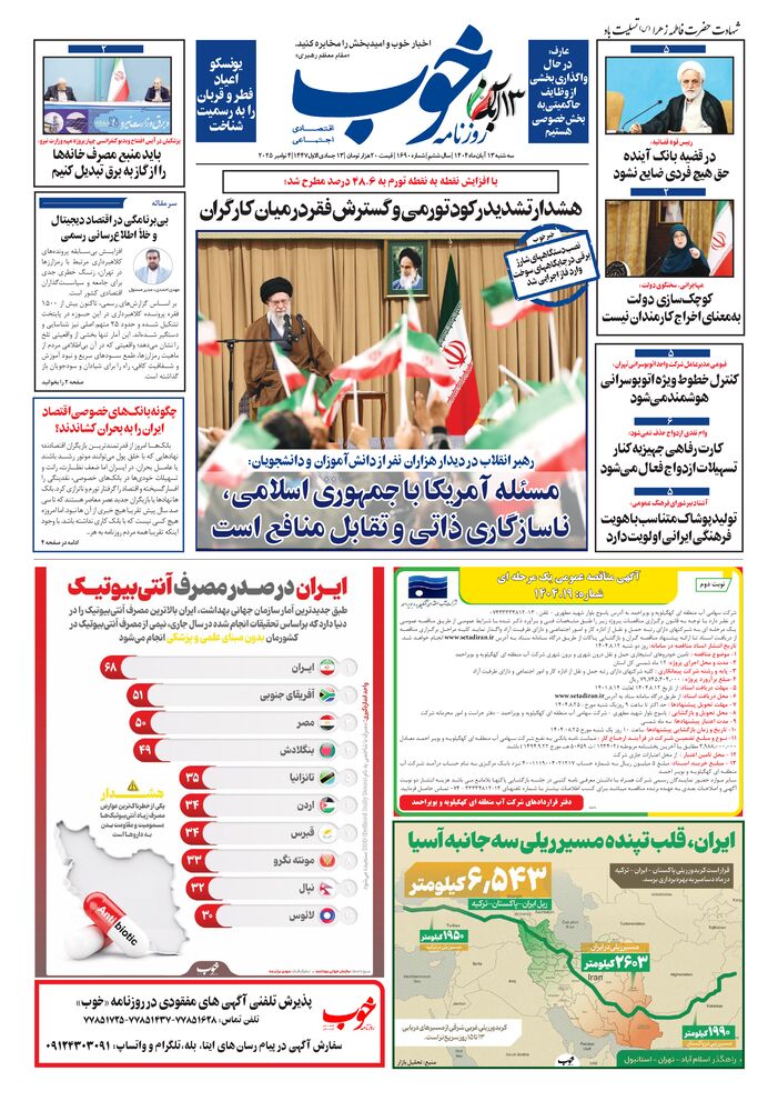 روزنامه خوب شماره 1690