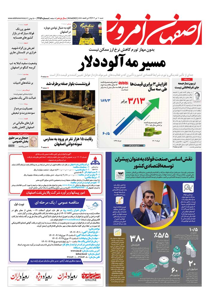 روزنامه اصفهان امروز شماره 4659